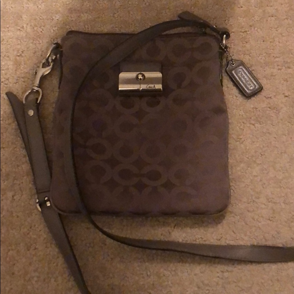 Coach grey crossbody gently used